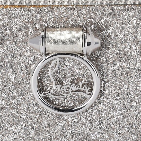 Christian Louboutin Rubylou Mini Shoulder Bag Gold Leather Glitter - Picture 5 of 11